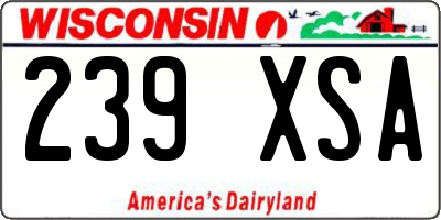 WI license plate 239XSA