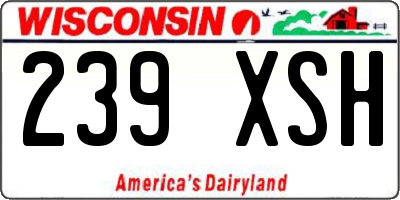 WI license plate 239XSH