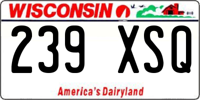 WI license plate 239XSQ