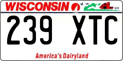 WI license plate 239XTC