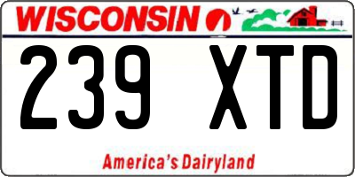 WI license plate 239XTD