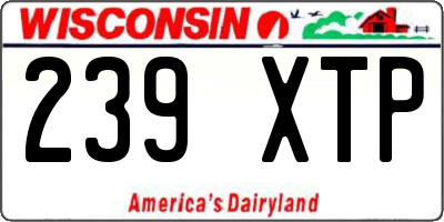 WI license plate 239XTP