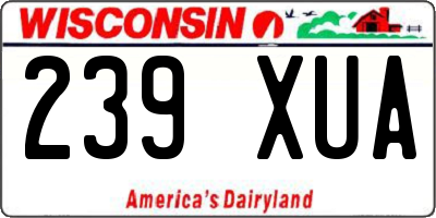 WI license plate 239XUA