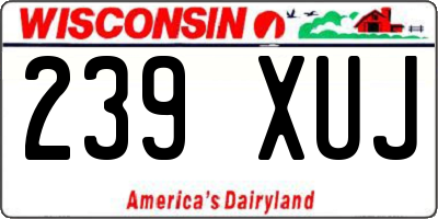 WI license plate 239XUJ