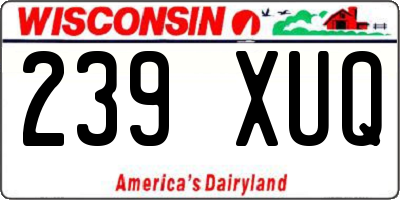 WI license plate 239XUQ