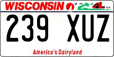 WI license plate 239XUZ