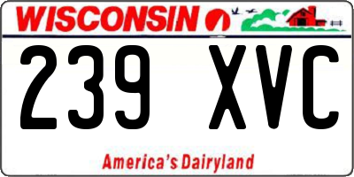 WI license plate 239XVC