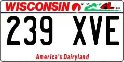 WI license plate 239XVE