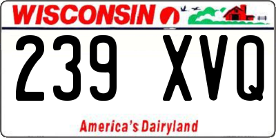 WI license plate 239XVQ