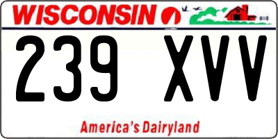 WI license plate 239XVV