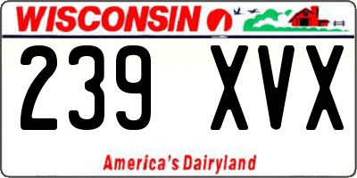 WI license plate 239XVX