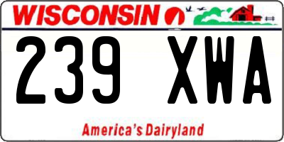 WI license plate 239XWA