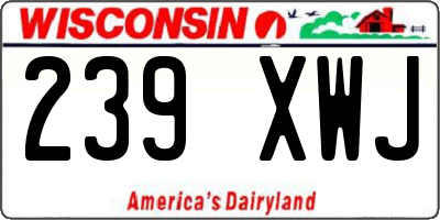 WI license plate 239XWJ