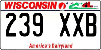 WI license plate 239XXB