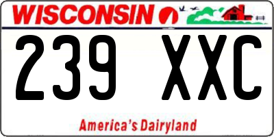 WI license plate 239XXC