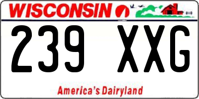 WI license plate 239XXG