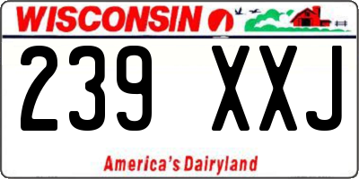 WI license plate 239XXJ