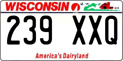 WI license plate 239XXQ