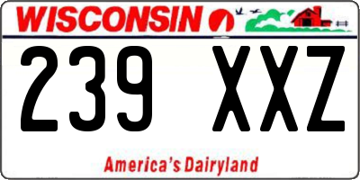 WI license plate 239XXZ