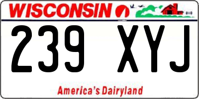 WI license plate 239XYJ