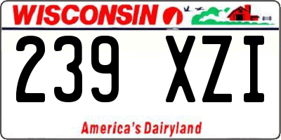 WI license plate 239XZI