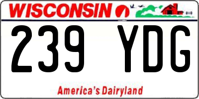 WI license plate 239YDG