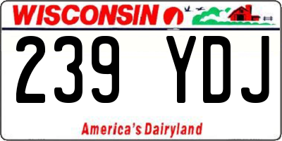 WI license plate 239YDJ