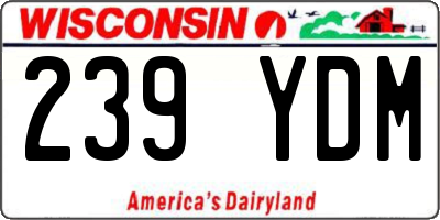 WI license plate 239YDM