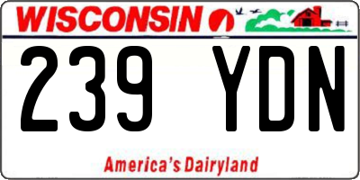 WI license plate 239YDN