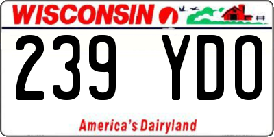 WI license plate 239YDO