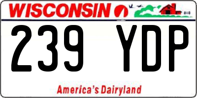 WI license plate 239YDP
