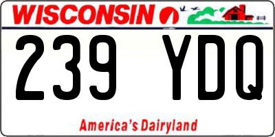 WI license plate 239YDQ