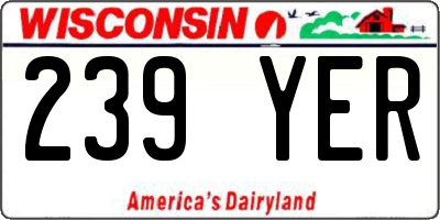 WI license plate 239YER