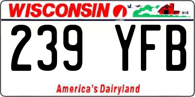 WI license plate 239YFB