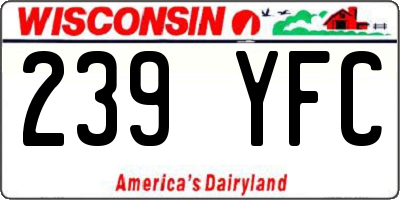 WI license plate 239YFC