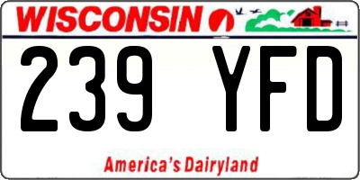 WI license plate 239YFD