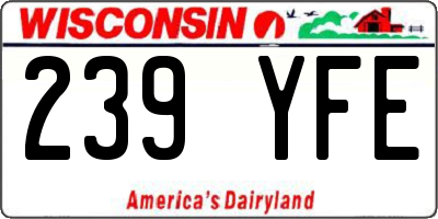 WI license plate 239YFE