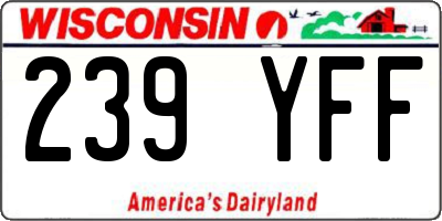 WI license plate 239YFF