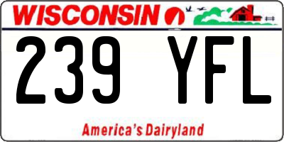 WI license plate 239YFL