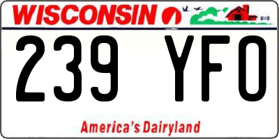 WI license plate 239YFO