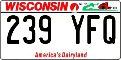 WI license plate 239YFQ