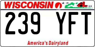WI license plate 239YFT