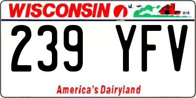 WI license plate 239YFV