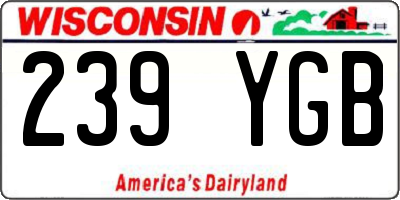 WI license plate 239YGB