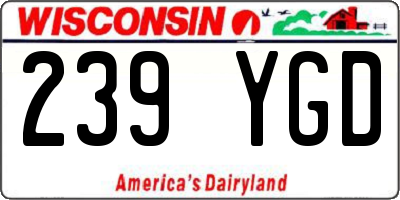 WI license plate 239YGD