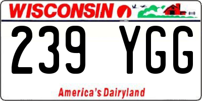 WI license plate 239YGG