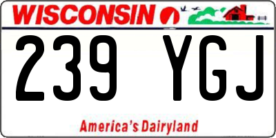 WI license plate 239YGJ