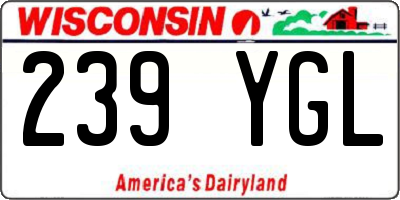 WI license plate 239YGL