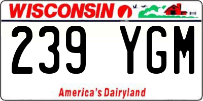 WI license plate 239YGM