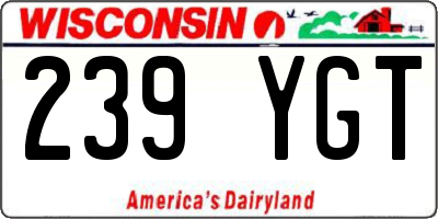 WI license plate 239YGT